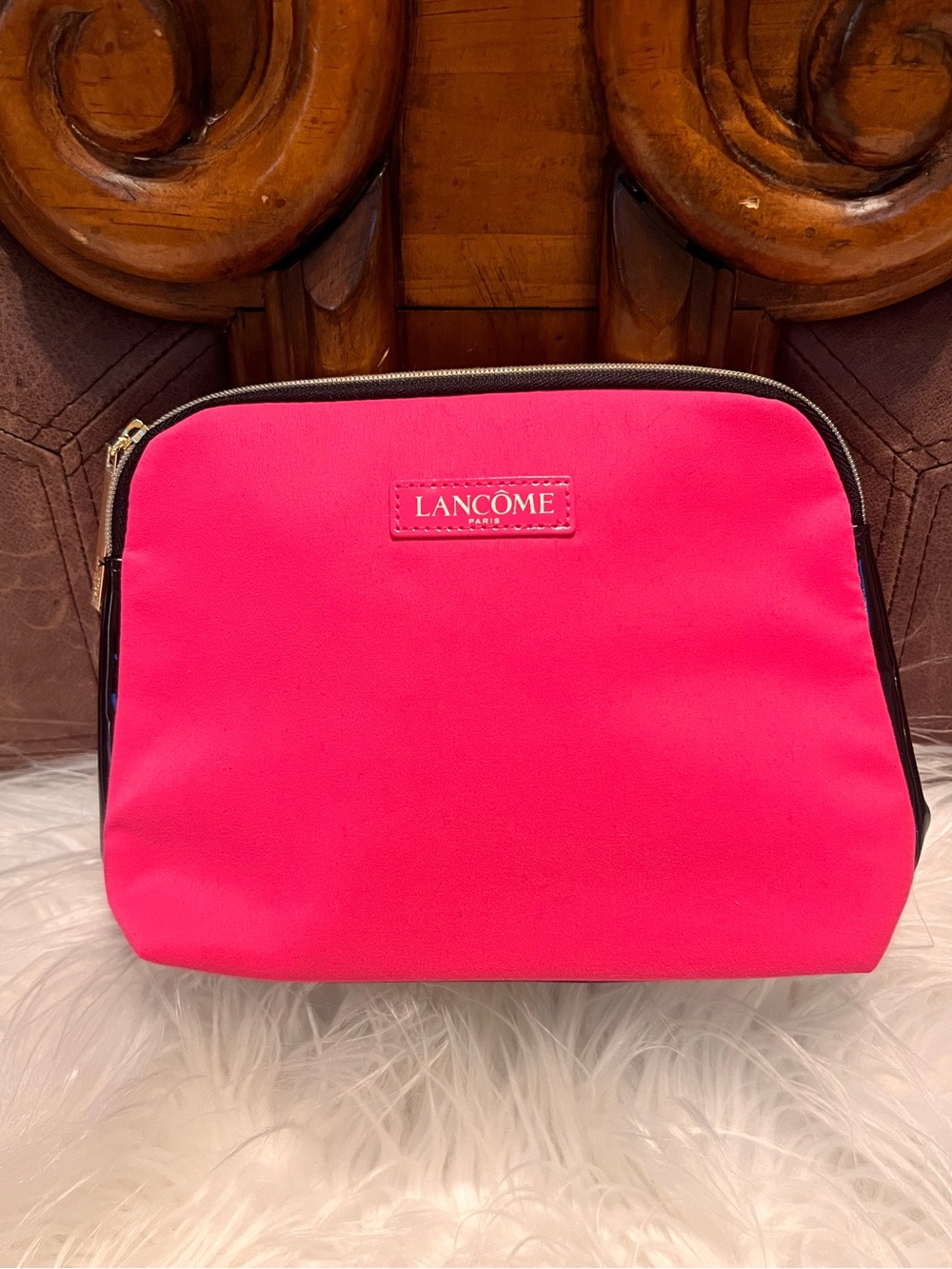Lancôme Hot Pink Zip Cosmetic Pouch